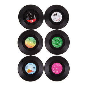 Retro Vinyl Drink Coasters